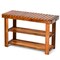 3-Tier Wood Shoe Rack Shoe Bench Freestanding Boots Organizer